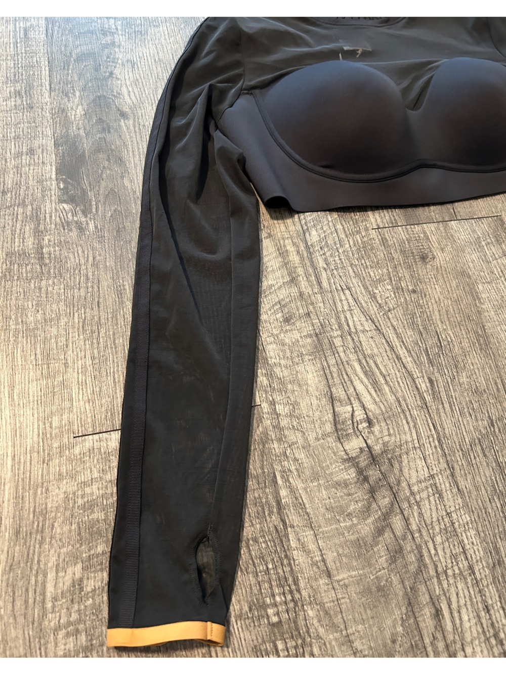 IVY PARK Black Mesh Long Sleeve Crop Top - Picture 5 of 7